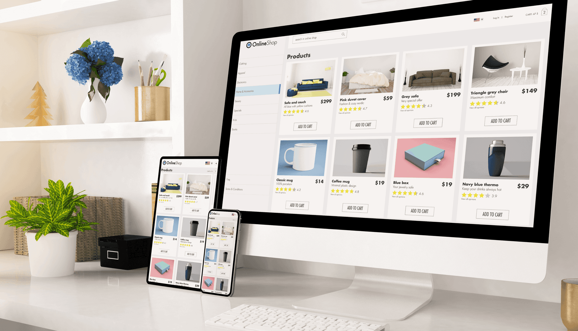 Website localization services, corporate localization, red and black graphic