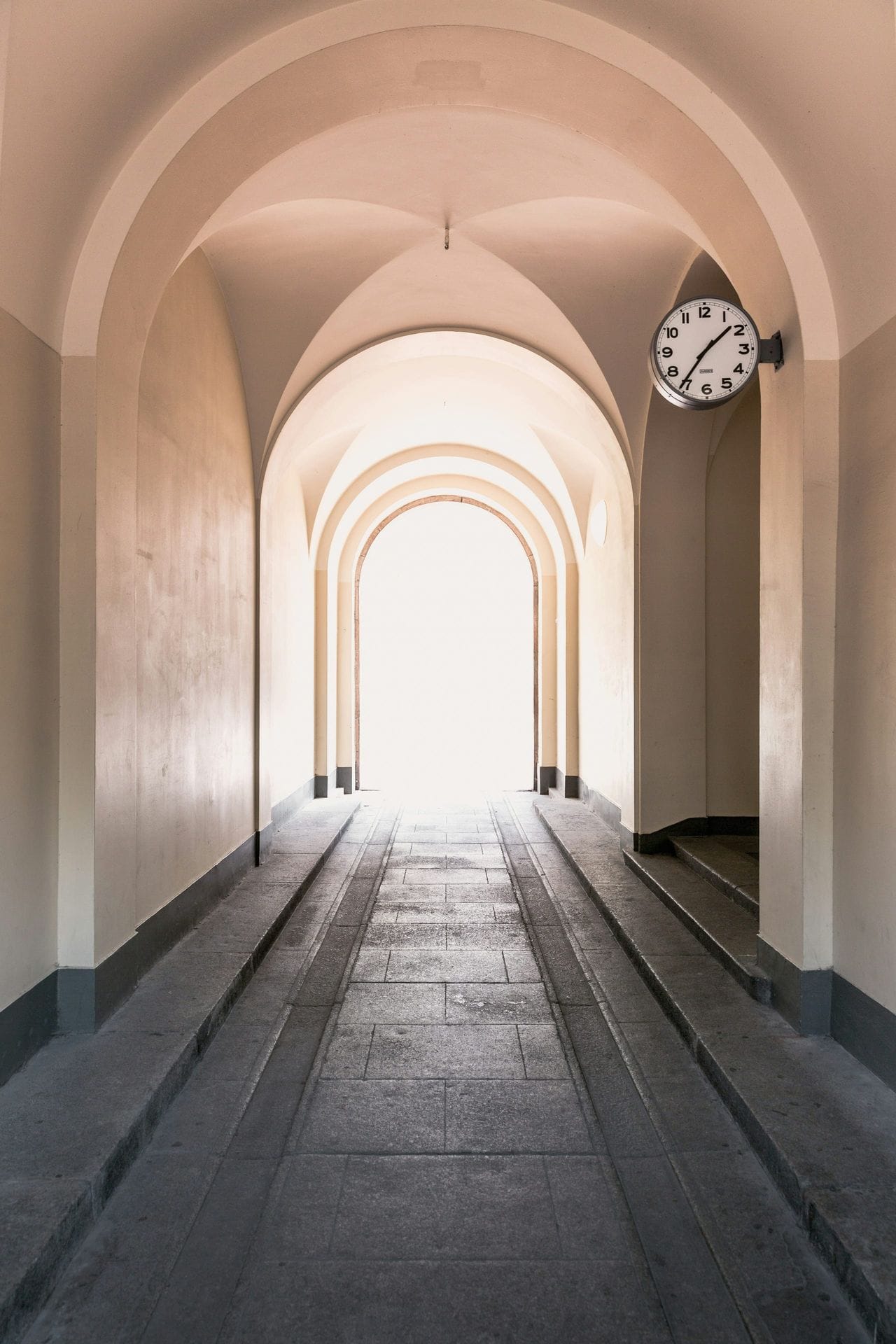 What is the best trademark renewal timeline, image of corridor and clock
