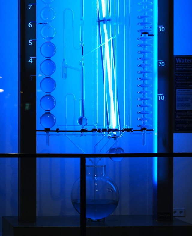 AI patent software reviews, LIST testimonial, image of blue science experiment