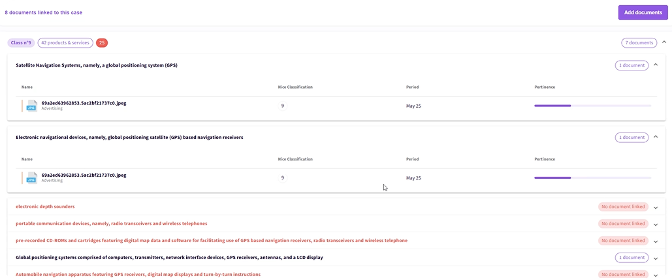 Screenshot, renew US trademark, case detail, UZ.IP platform