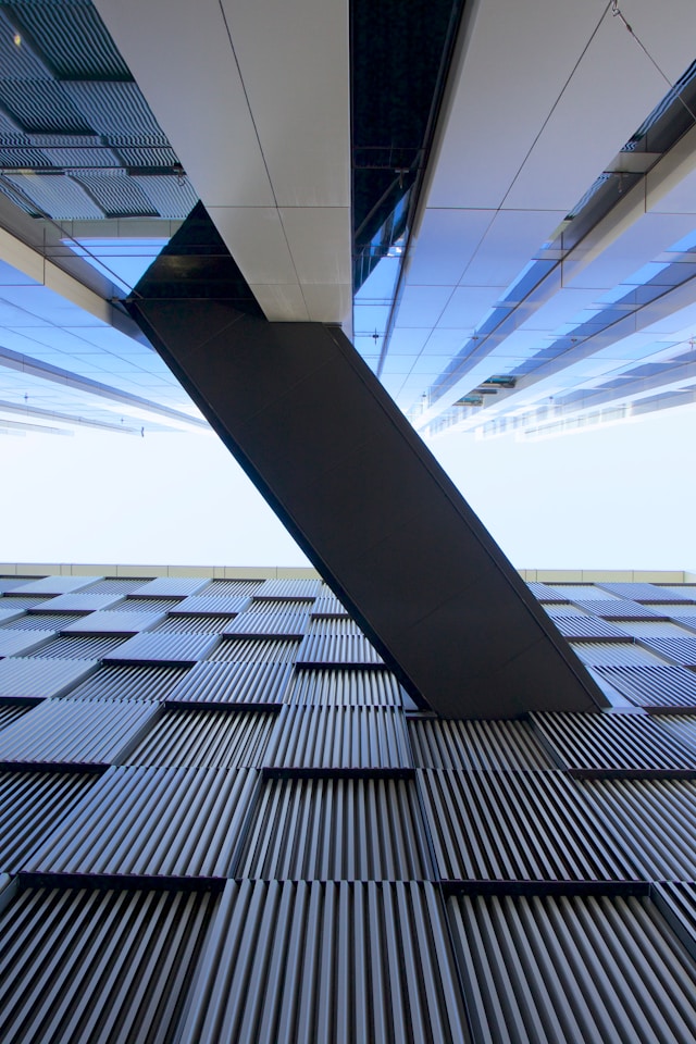 IP management technology, image of bridge connecting two buildings