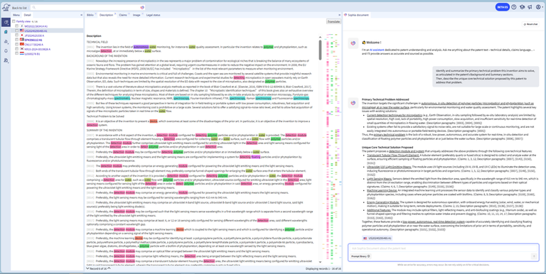 Transform How You Interact with Patent Documents, with Sophia Document