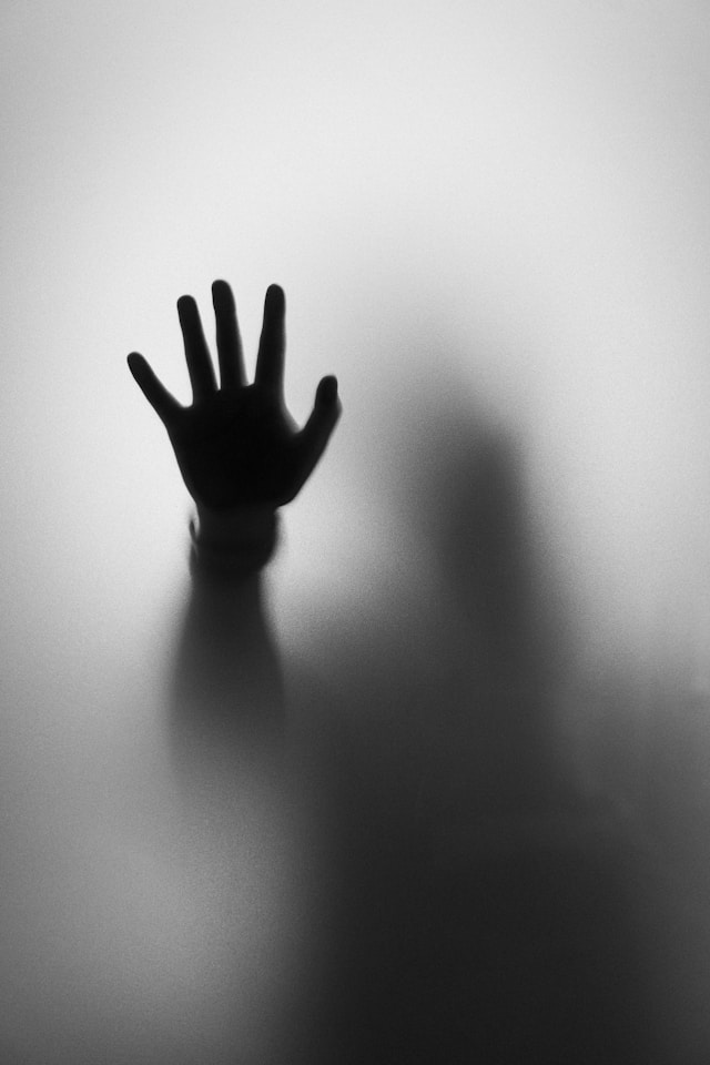 Online reputation management, black and white image