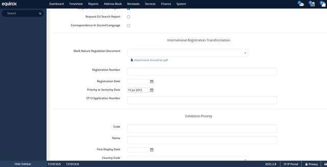 File EUIPO Trademark Applications Directly from Equinox