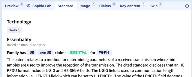 Standard Essential Patent (SEP) Search Module