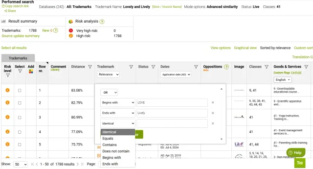 Filter by Multiple Trademark Names: Five Conditions, One Search