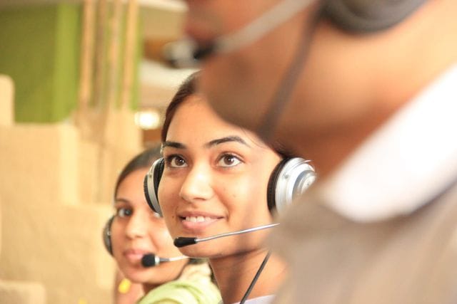 IP administrative services, people working with headsets