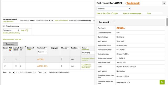 Full records preview in the right sidebar